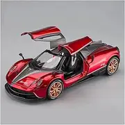 Scale Finished Model Car 1:22 Scale for Pagani Huayra Dinastia Metal Diecast Car Model Exquisite Replica Vehicle Souvenir Die-cast Vehicle(Red)