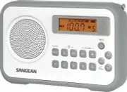 PR-D18 Am/Fm/Portable Digital Radio with Protective Bumper (White/Gray)