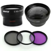 37mm Wide Tele Lens Kit, CPL-UV-FLD Filters for Sony HDR-XR500V, HDR-XR520VE,USA
