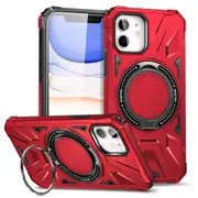 MCC Shockproof iPhone 12 Case Cover Ring Stand Heavy Duty Apple iPhone12 [Red]