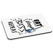Eat Sleep Bass Repeat PC Computer Mouse Mat Pad Music Rock Joke Guitarist Funny