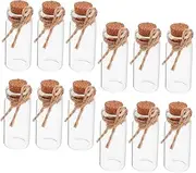 HOMOCONO 24pcs Mini Glass Bottles Cork Stopper for Wedding Storage Portable Stylish