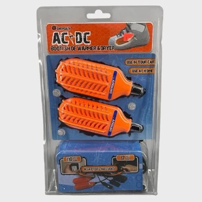 DryGuy DG12 Orange AC/DC Boot/Shoe Warmer & Dryer With Adapters- New