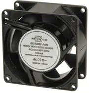 Sirocco Standard 80mm Fan 240V Housing Die cast aluminium Powdercoated black