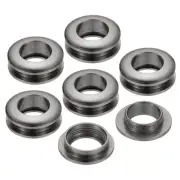 10mm(2/5 Inch) Brass Hole Eyelets, 6 Pcs Arc Surface Grommets, Black