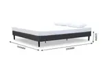 HALL Grey King Bed Base
