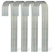 7Penn Chain Link Fence Stakes - 12in J Bent Rebar Stakes 100pk Ground Anchor