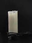 USB powered Rechargeable Led Pillar Paraffin candle Wavy edge Moving wick Weddin