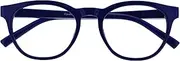 Opulize Blu Retro Blue Light Blocking Reading Glasses Blue Computer Gaming Anti Glare Eye Strain Mens Womens B5-3 +1.00
