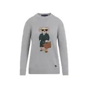 [Ralph Lauren Collection] Ralph Lauren Collection-Gray Cashmere Bear Pullover-Donna XS STAND
