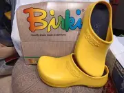 BIRKENSTOCK WOMEN'S 7 Mens 5 CLOG POLYURETHANE SUPER-BIRKI YELLOW NOS