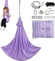 Child Sensory Swing Indoor 360°Swivel Hanger Kids Therapy Hammock to Play & Calm (Purple)
