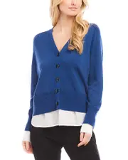 Karen Kane Petite Layered Sweater Cardigan