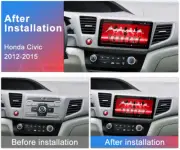 9'' Android 9.1 1+16GB Car Stereo Radio GPS WIFI 3G 4G For 2012-2015 Honda Civic
