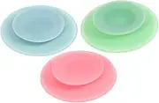 SHOWERORO Silicone Tableware Sucker Set Suction Cup Pad for Plates Bowls Anti-Slip Mat for Kids Secure Suction for Restaurant Use