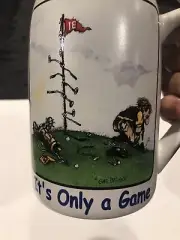 Gary Paterson "ITS ONLY A GAME" GIANT COFFEE MUG - USED BUT NEVER USED