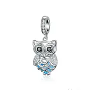 Silver plating Owl Animal Charms Fit Beads Bracelets & Bangles DIY Jewelry