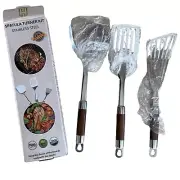 Stainless Steel BBQ Spatula Turner Set Grill Barbecue Tools Kit New