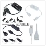 USB Male to Female Extension Cable With ON/OFF Switch Toggle Power Control