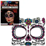 Day of the Dead Sugar Skull Temporary Tattoo - Pink