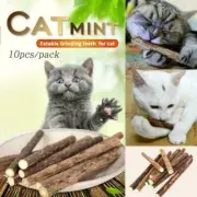 10x Pet Cat Chew Stick Kitten Treat Toy Natural Matatabi Catn Polygamas Q5R3