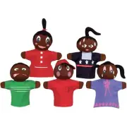 Get Ready Kids - How Am I Feeling Hand Puppets African American - 5 Puppets