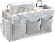 Bedside Organizer,Bedside Organizer for Bed - Large Oxford Side Bed Organizer - Waterproof Compartment Organizer Holder Bunk Bed Accessories Space Saving Chair Bedside Closet Shelf Door or Wall
