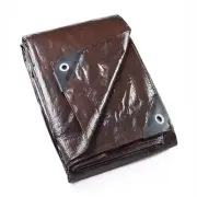 Brown Tarp 16x20 Feet Waterproof Tarps Lightweight Camping Tarp Outdoor Multi...