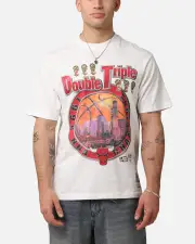 [MITCHELL & NESS] Mitchell & Ness Chicago Bulls 'Unc To Chicago' Stadium Banner T-shirt Vintage White - Size S S Vintage White