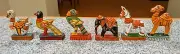 Wood Handcrafted Vibrant Figurines - 30 Years Old Preserved