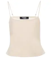 [Jacquemus] Jacquemus Le Haut Tangelo wool-blend tank top UK 8 white