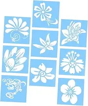 9pcs Art Craft Stencils Creative DIY Cake Drawing Templates for Fun Painting Projects Safe Material Easy to Clean for Adults