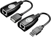 USB Extension Adapter Network Extender Ethernet Cable for Home Office School Dorm