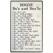 Doggie Do's and Don'ts 10x16 Large Decorative Metal Sign