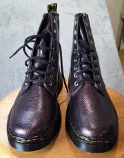 Women’s Dr Martens Zavala Oxblood Metallic Reptile Emboss Size U.S Women's 11