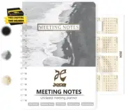Meeting Notebook for Work with Calendar, 180 Pages (7 * 10") Meeting Notes Plann