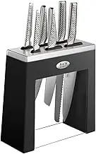 Global Kabuto 7-Piece Japanese Knife Block Set, Made in Japan