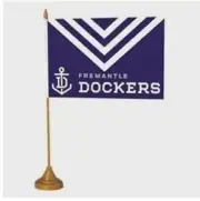 Fremantle Dockers Official AFL Team Supporter Logo Desk Flag with Tracking