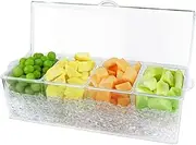 Estilo 4 Section Condiment on Ice, Clear