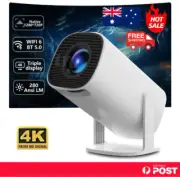 Mini Portable Projector Smart 4K 1080P 200" Cinema WiFi Bluetooth 5.0 Quad Core