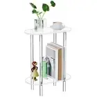 Acrylic Bedside Narrow Side Table 50*40cm Skinny Nightstand Slim Small End Table