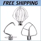 3-Piece Stainless Steel Stand Mixer Accessories - Perfect for Baking Enthusiasts