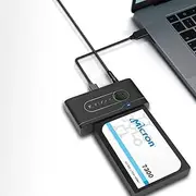 ICY DOCK USB 3.2 Gen 2 (10Gbps) to U.2 NVMe SSD Thunderbolt 4 Compatible Reader Adapter with USB-C+A Cables | EZ-Adapter Ex MB931U-1VB R1