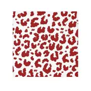 Red Leopard Print Face Towel - Stylish & Absorbent Bath Accessory