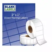 1 Roll of 2" x 1" Labels 1375 Direct Thermal for Zebra or Eltron Printers 1,375