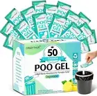 Portable Toilet Gel, 50 Packets Camp Toilet Portable Gel, Poo Powder with Lemon