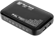 Mini Media Box Full HD Video Media Player 110-240V 1080P Media Player Box Supports All Standard HD Formats, Supports USB MMC RMVB MP3 AVI MKV (EU)