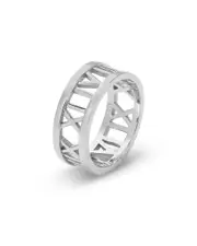 Sterling Forever Silver Roman Numeral Rings 6 NoColor