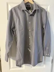 Awearness Kenneth Cole Non-Iron Slim Fit Button Up Dress Shirt Men's 16-32/33