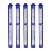 5Pcs Airless Spray Gun Filter 4.33" 100 Mesh Airless Paint Spray Filter Blue